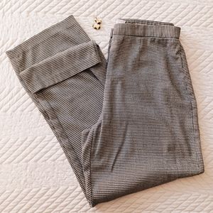 Vintage 90s High Waisted Brown Neutral Plaid Checkered Pants Trousers Retro Fall